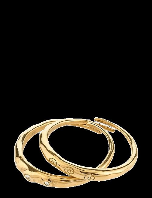 Pilgrim | Fire Rings 2-In-1 Set, Gold-Plated | ONE SIZE