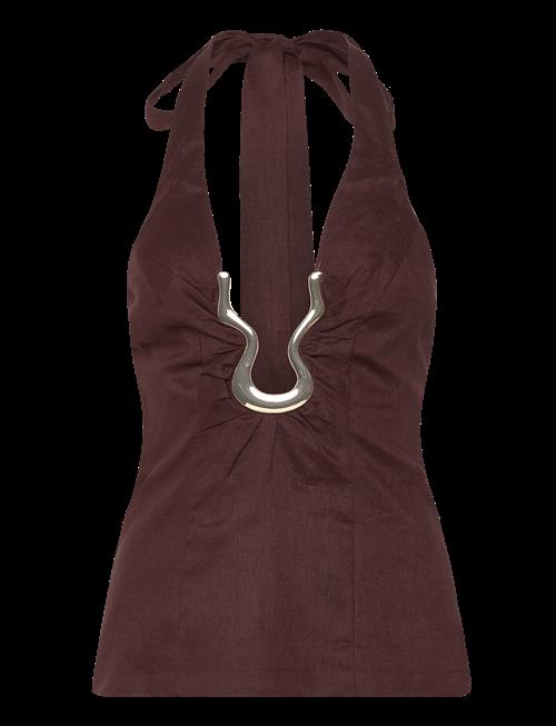 Bardot | Cavarly Linen Halter Top | 36