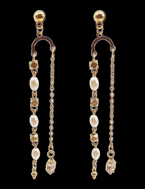 Pipol's Bazaar | Mira Double Ear Gold | ONE SIZE