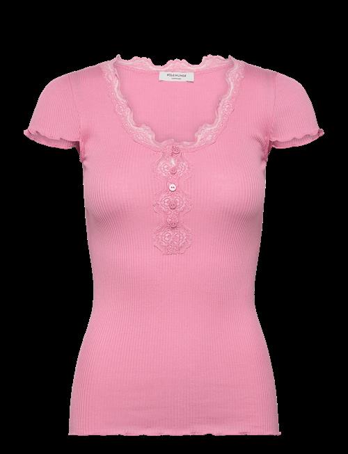 Rosemunde | Rwbeatha Silk Capsleeve Button T-Shirt | XL