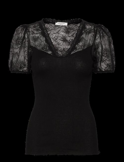 Rosemunde | Rwbeatha Silk Ss Full Lace V- Neck | M