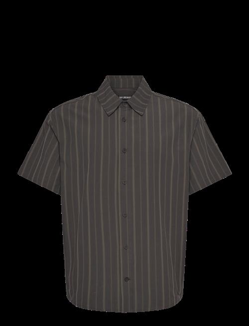 HAN Kjøbenhavn | Washed Stripe Short Sleeve Shirt | 48