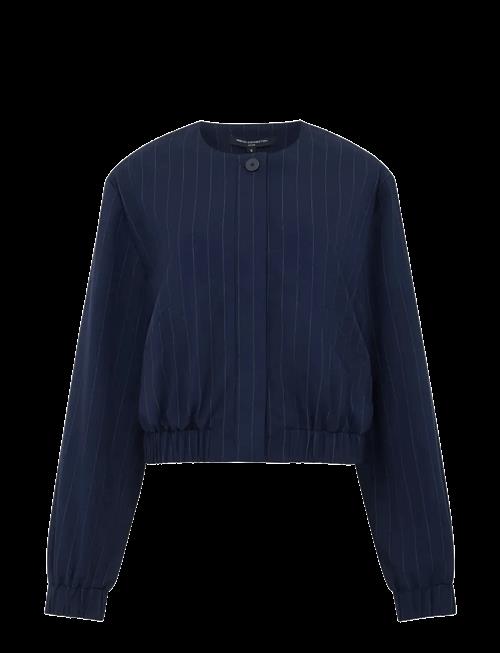 French Connection | Alia Pinstripe Bomber Jacket | XL