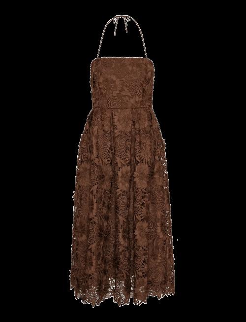 ROTATE | 3D Lace Flared Midi Dress | 40
