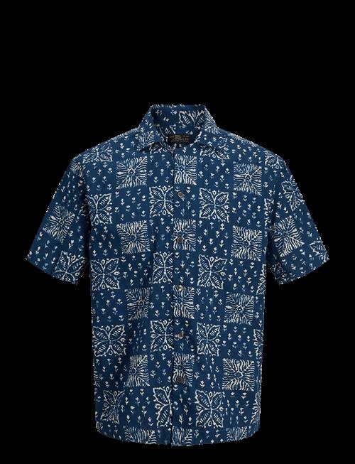 Jack & Jones | Jprblulyon Print Dobby S/S Shirt Sn | M