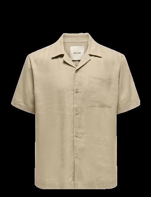 ONLY & SONS | Onslaurence Linen Resort Collar Ss Noos | XL