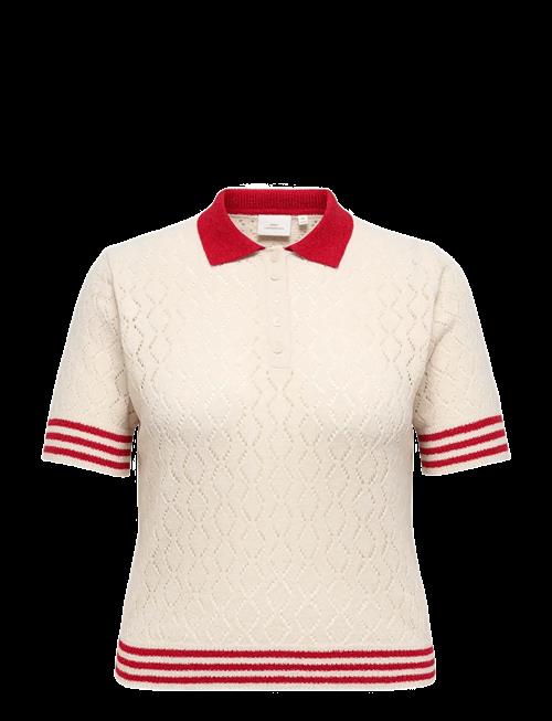 ONLY Carmakoma | Carsunny Ss Pointelle Polo Knt | 50-52