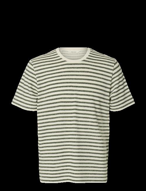 Selected | Slhkevin Stripe Ss O-Neck Tee | XL