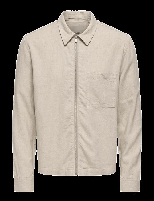 ONLY & SONS | Onstroy Ls Reg 0569 Zip Shirt Frml | M