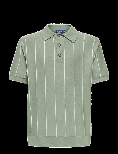 ONLY & SONS | Osjsaim Reg 12 Stripe Ss Polo Knt | 170-176