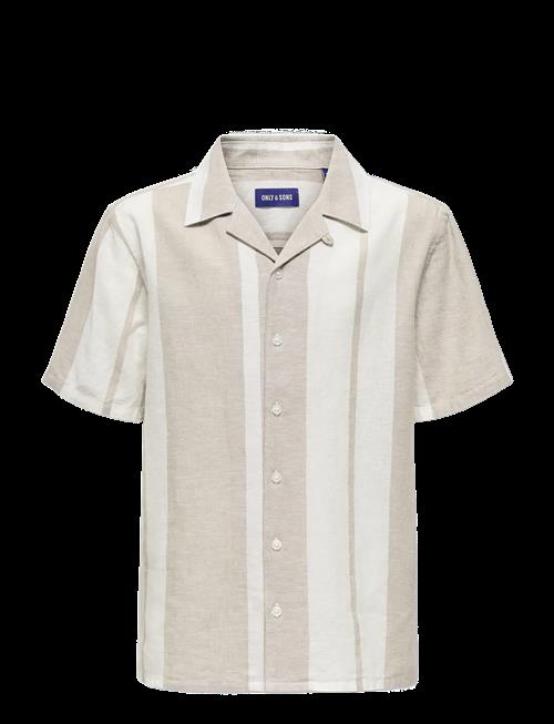 ONLY & SONS | Osjcaiden Life Ss Stripe Linen Resort Wv | 122