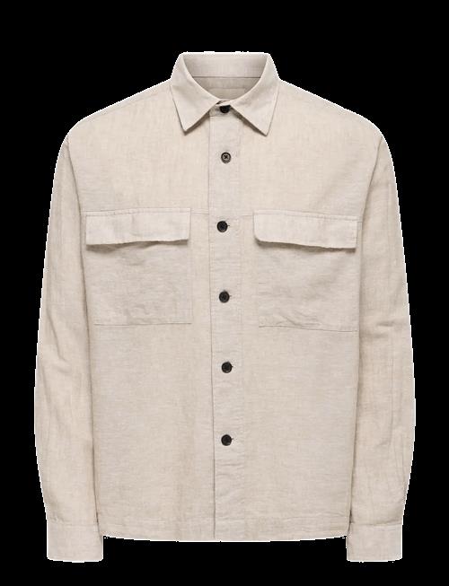 ONLY & SONS | Onscaiden Ls Overshirt Linen Blend | XXL