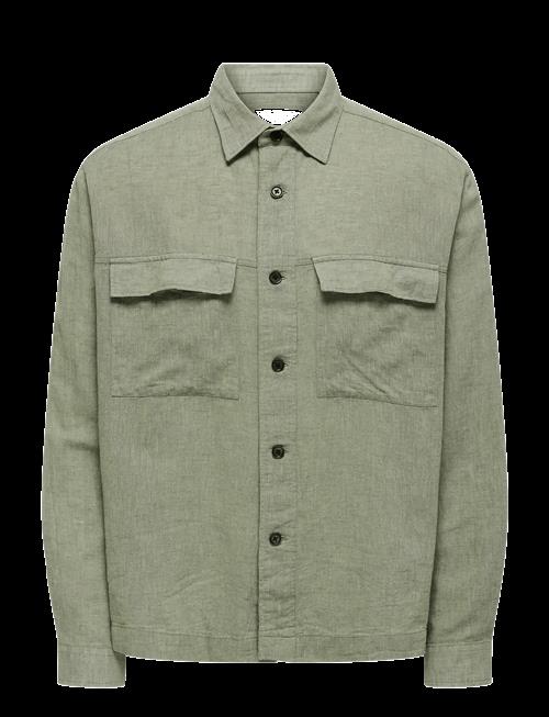 ONLY & SONS | Onscaiden Ls Overshirt Linen Blend | M