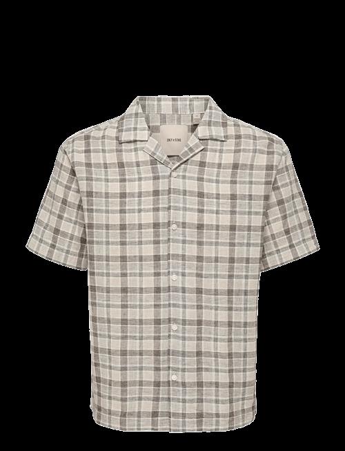 ONLY & SONS | Onscaiden Life Check Linen Blend Ss | XXL