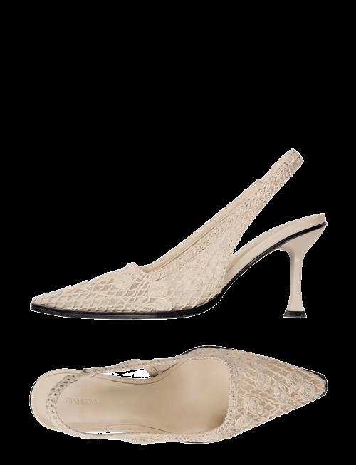 STINE GOYA | Sling Back Heel, Crochet Mesh Sling Back | 37