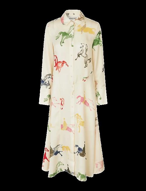 STINE GOYA | Dry Viscose, Front Placket Midi Polo Dress | M