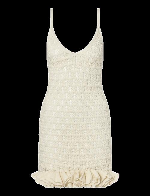 Malina | Nelle Pointelle Ruffled Mini Dress | XS