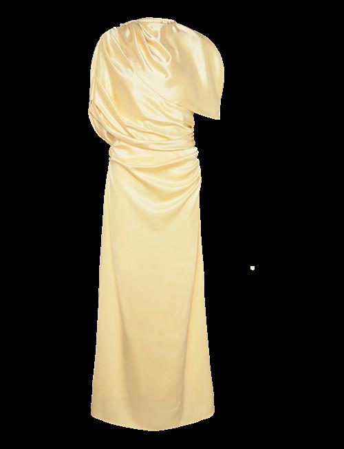 Malina | Cassia Draped Fitted Maxi Dress | 34