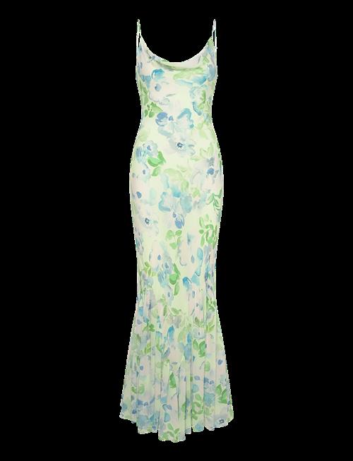 Malina | Amaia Silk Blend Chiffon Maxi Slip Dress | 38