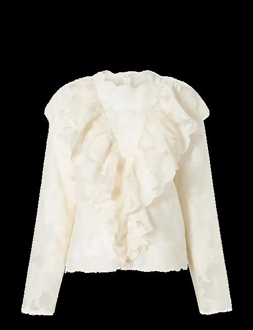 Malina | Sansa Ruffled Lace Blouse | 40