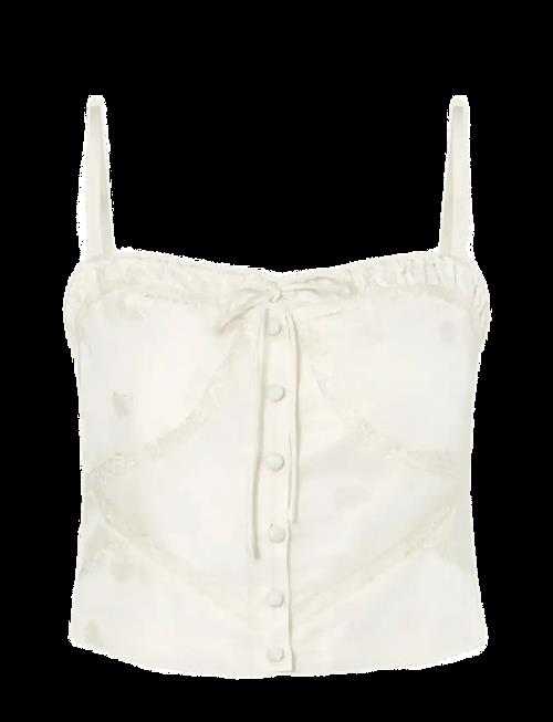 Malina | Milla Lace Trimmed Jacquard Top | 42