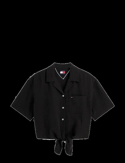 Tommy Jeans | Tjw Textured Tie Front Ss Shirt | S