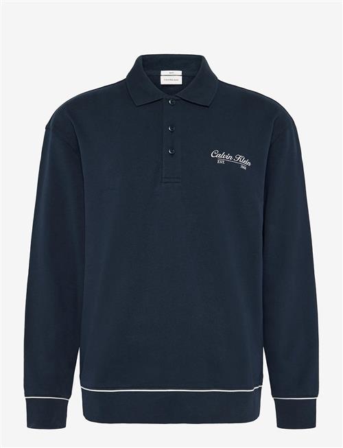Calvin Klein Jeans | Ls 350Gsm Terry Piped Polo Sweat | XL