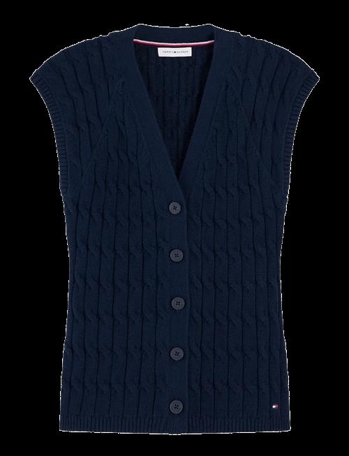 Tommy Hilfiger | Mid Gg Cable Vest Cardi | M