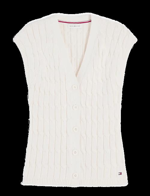 Tommy Hilfiger | Mid Gg Cable Vest Cardi | S
