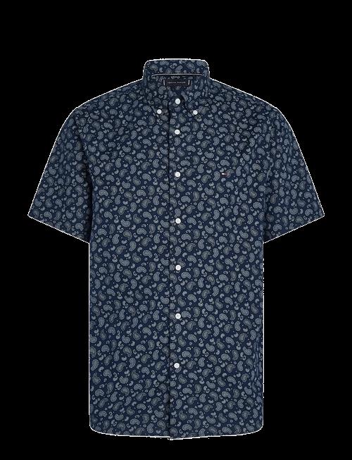 Tommy Hilfiger | Cotton Linen Paisley Rf Ss Shirt | M