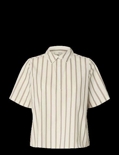 Selected | Slfgina Relaxed Ss Crochet Edge Polo B | 42