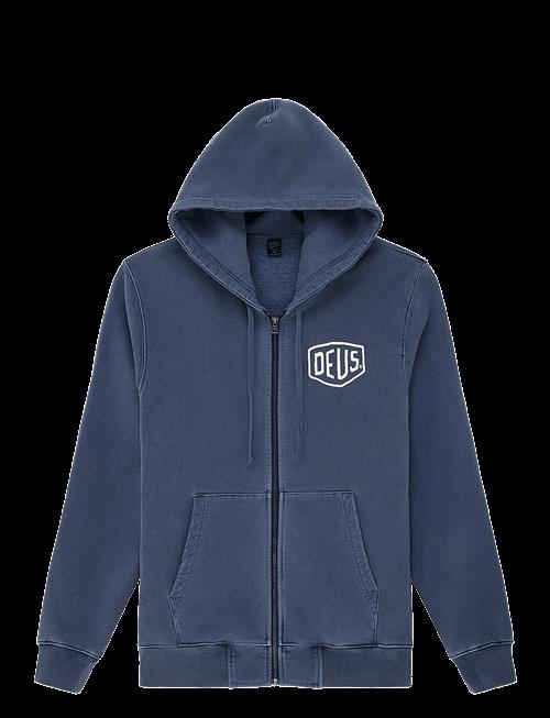 Deus Ex Machina | Shield Garment Dyed Zip Hoodie | S