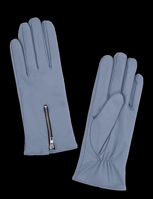 SUI AVA | Zip-Front Leather Gloves | S//6.5