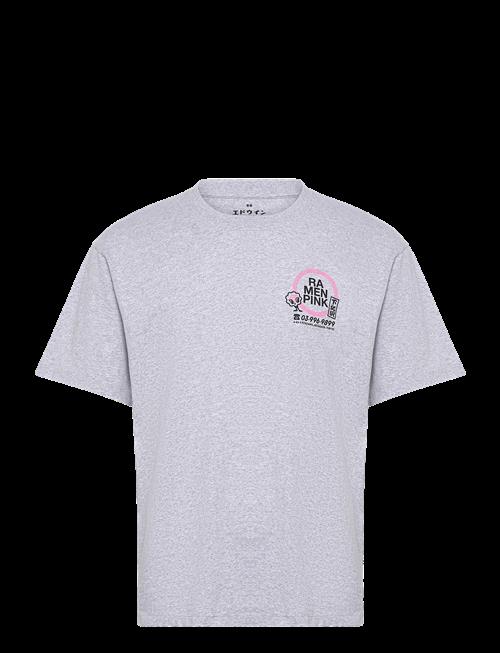 Edwin | Ramen Pink T-Shirt-Grey Marl | M