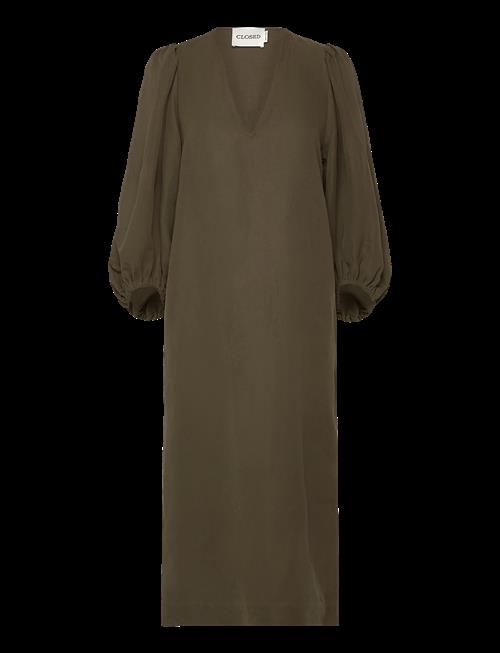 Closed | Puff Sleeve Dress Army Green | XS