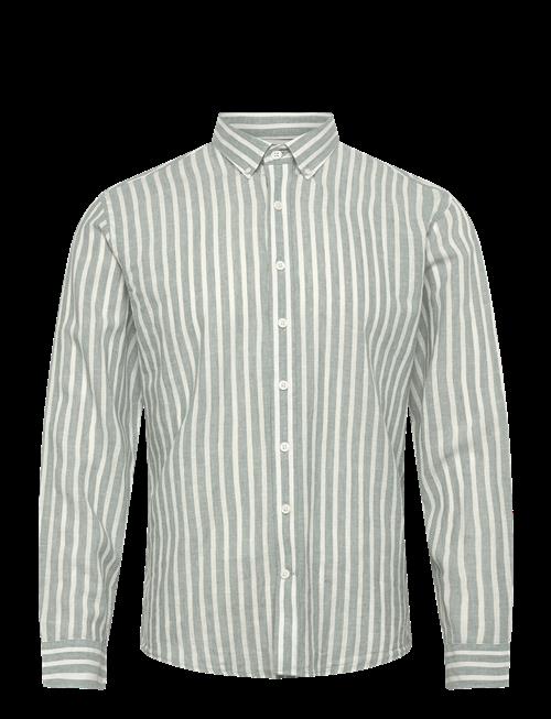 Lindbergh | Wide Striped Cotton/Linen Shirt L/S | XL