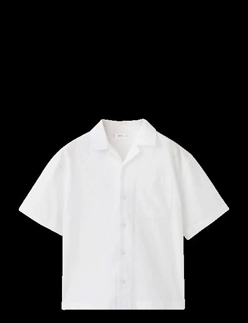 Mango | Linen-Blend Short-Sleeve Shirt | 122