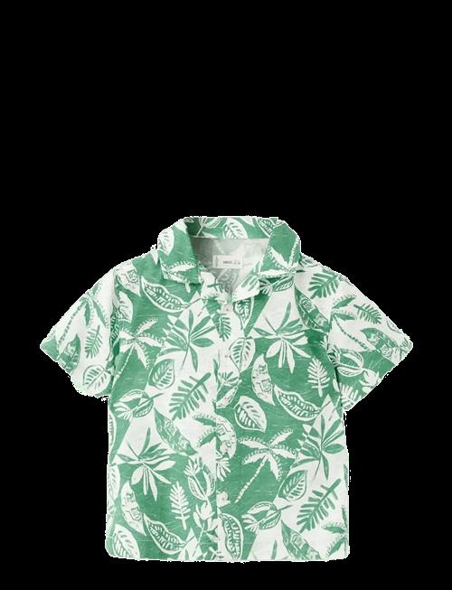 Mango | Floral-Print Cotton Shirt | 116