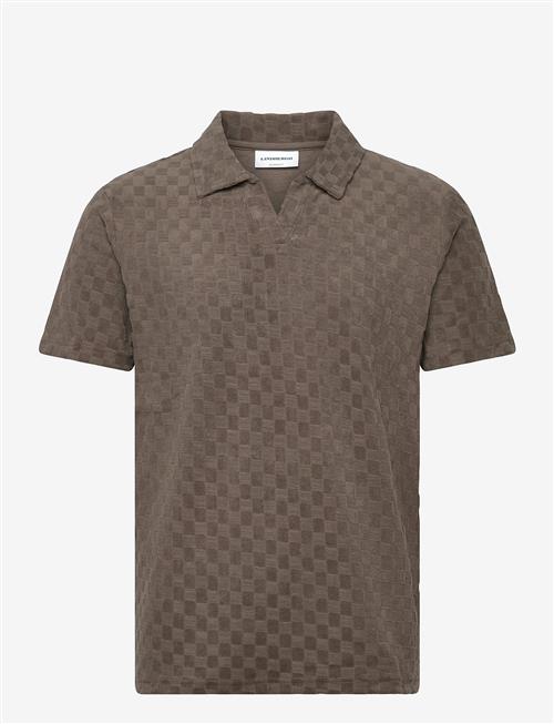 Lindbergh | Checkered Towel V-Neck Polo S/S | L