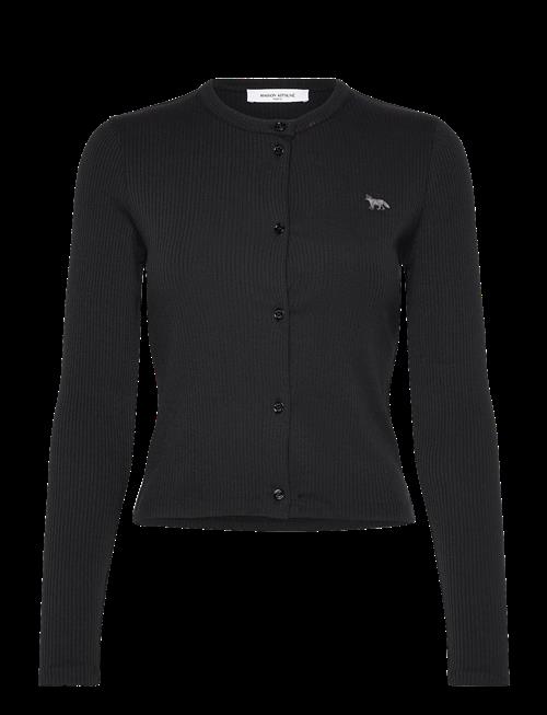 Maison Kitsune | Ribbed Baby Fox Cardigan Black | L
