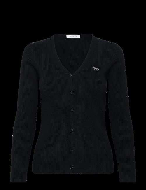 Maison Kitsune | Baby Fox Fine Rib Wool Cardigan Black | L