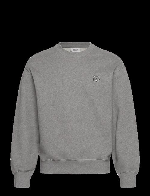Maison Kitsune | Grey Fox Head Patch  Comfort Sweatshirt | XL