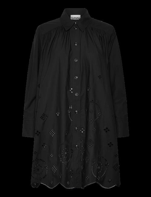 GANNI | Broderie Anglaise Wide Mini Shirt Dress | 38