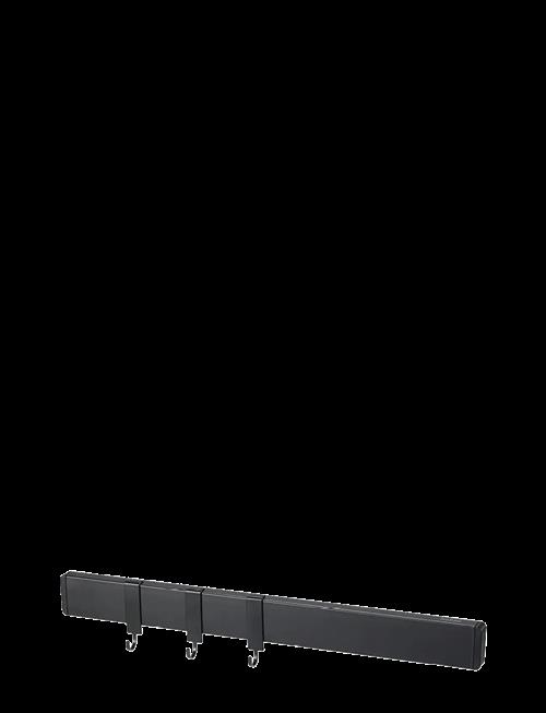 Dorre | Magnetic Strip With 3 Hooks Black 40*4 Cm | 4X 41X 1.5