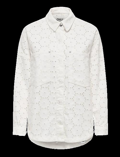 ONLY | Onljanine-Fio L/S Anglaise Shacket Pnt | S