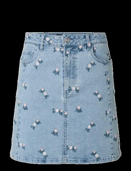 Pieces | Pcflora Hw Short Denim Emb Skirt Noos | XS
