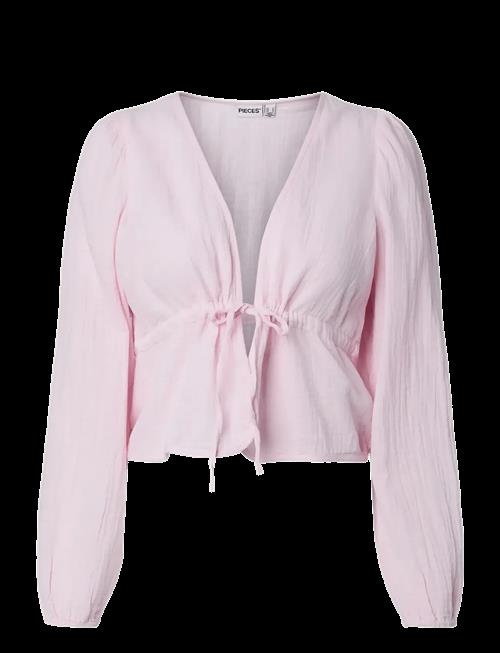 Pieces | Pcsastina Ls V-Neck Tie Top Wvn Msa Bc | XS