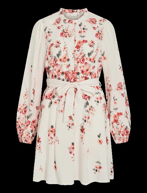 Vila | Vielma Bai O-Neck L/S Short Dress/Ln/1 | 38