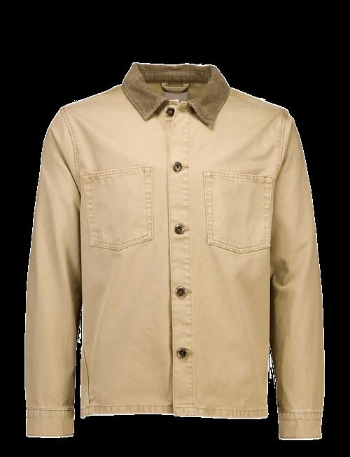 Lindbergh | Corduroy Collar Twill Overshirt | L