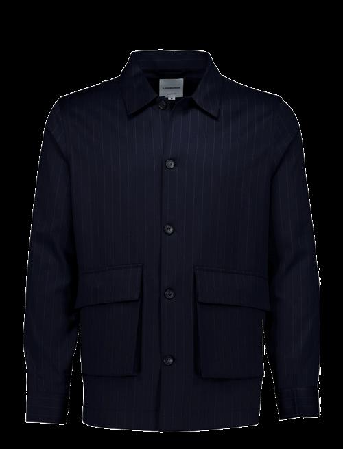 Lindbergh | Striped Overshirt W Box Pocket | S